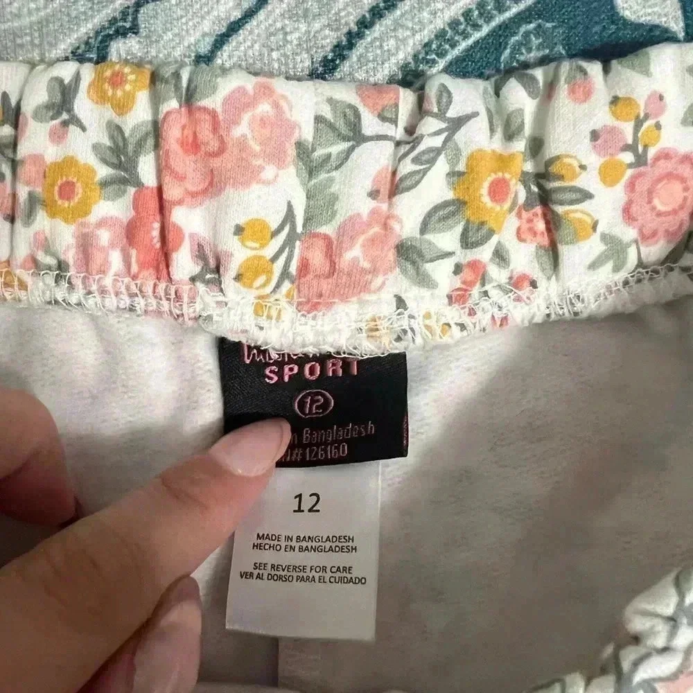 Nicole Miller SPORT two piece Floral printed set (Size 12 Junior)